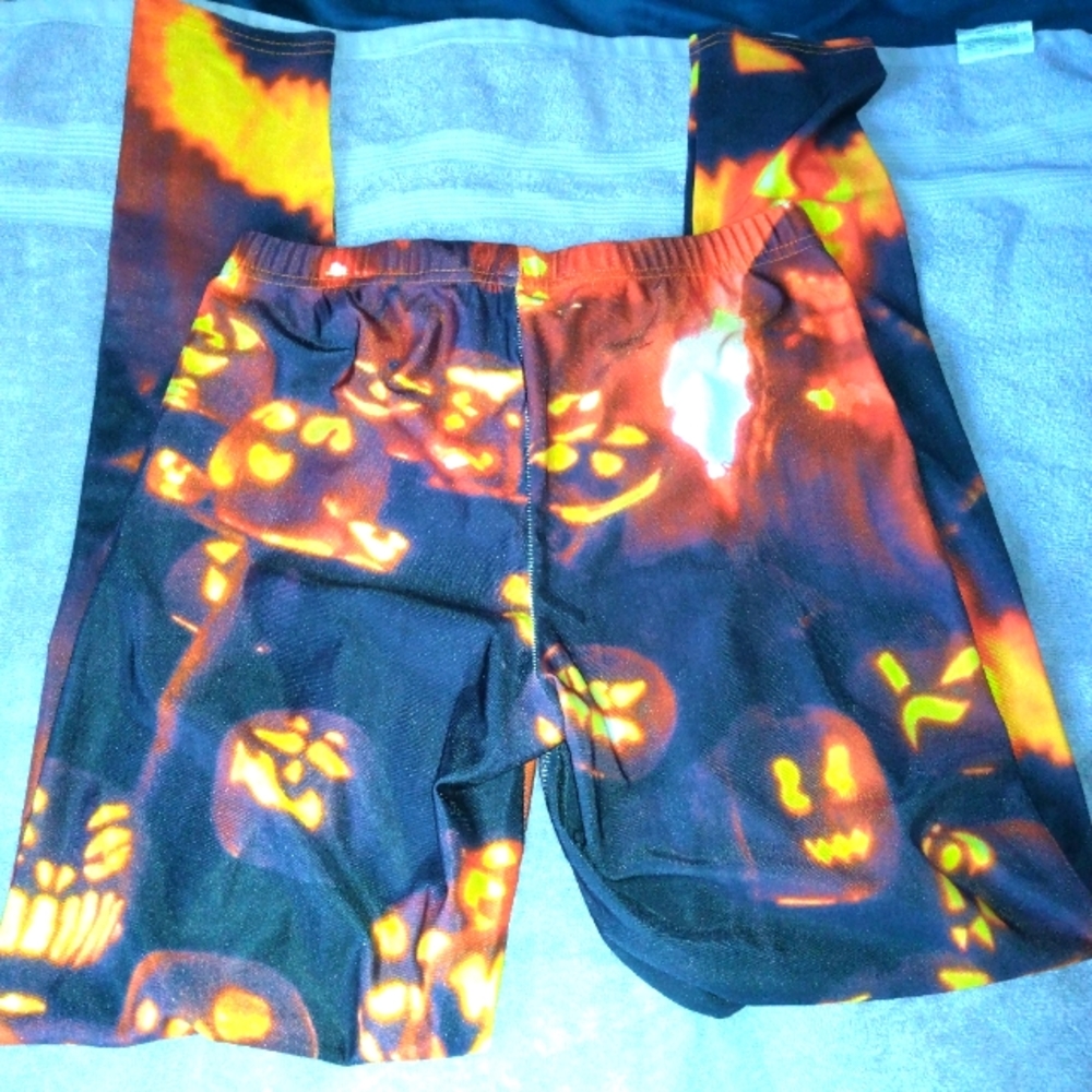 Women's Halloween pumpkin leggings - Picture 2 of 2